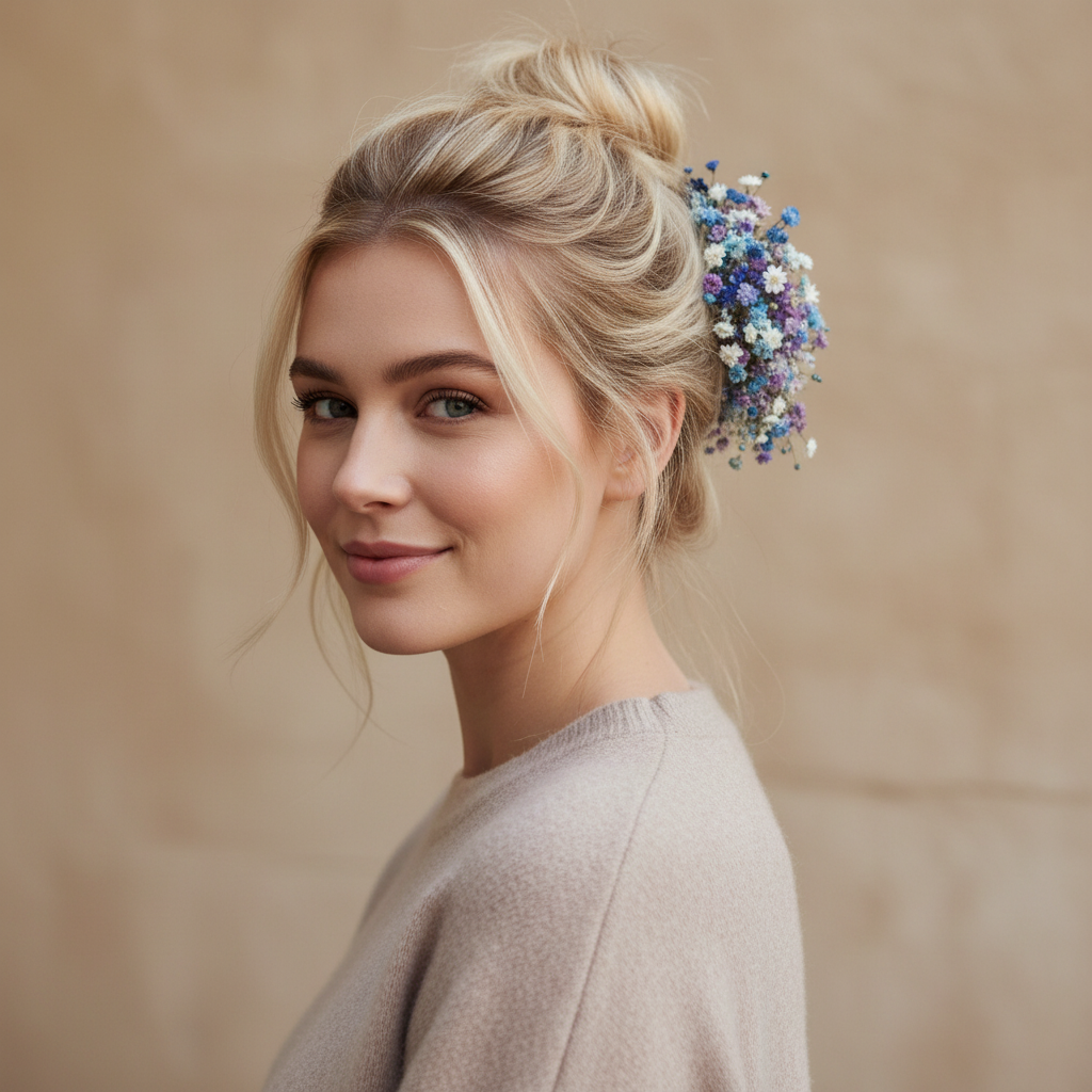 Dried Flower Hair Claw Clip - Romantic Floral Hair Accessory
