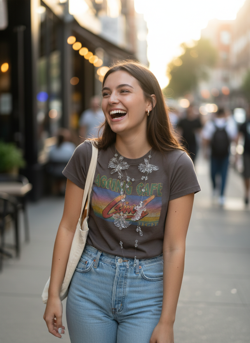 Crystal Flower Angel Necklace Statement Jewelry for Women - Transparent Cascading Beads Wedding Bridal Choker