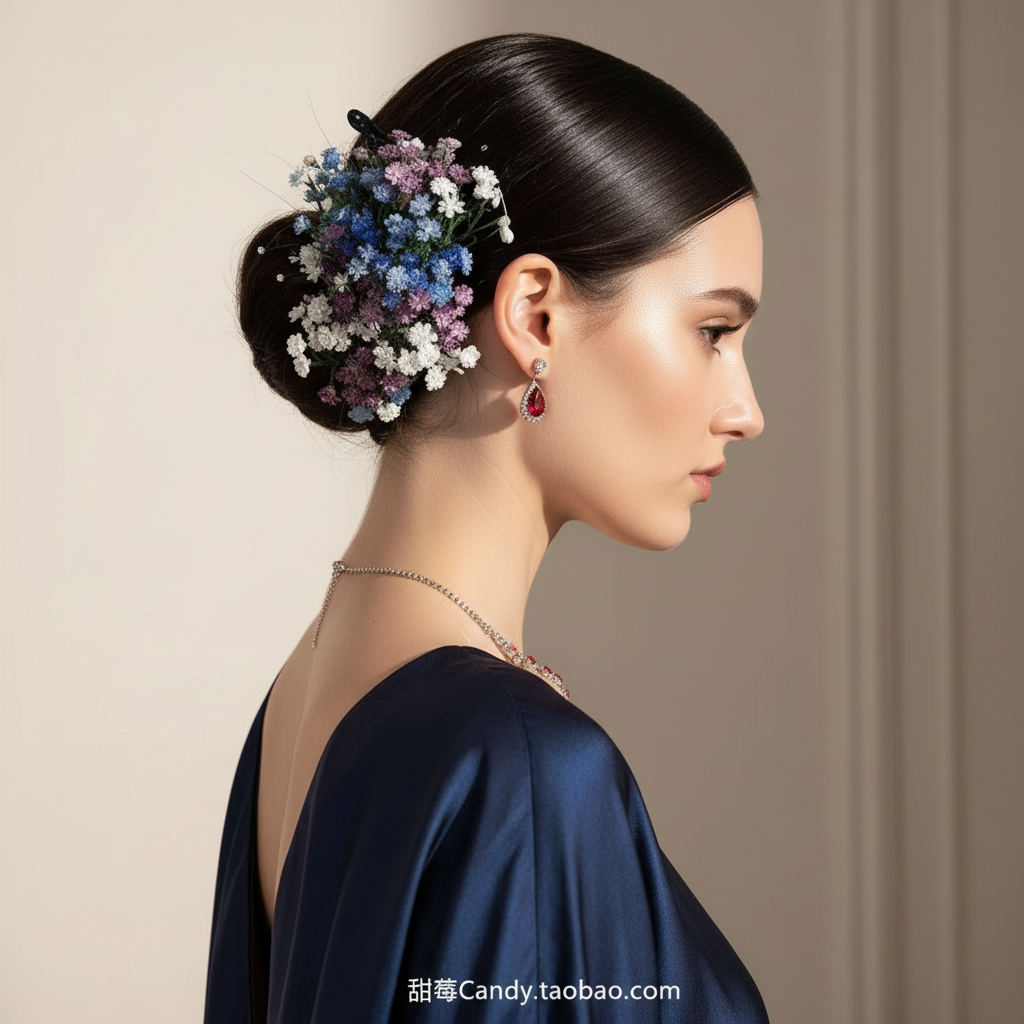 Dried Flower Hair Claw Clip - Romantic Floral Hair Accessory