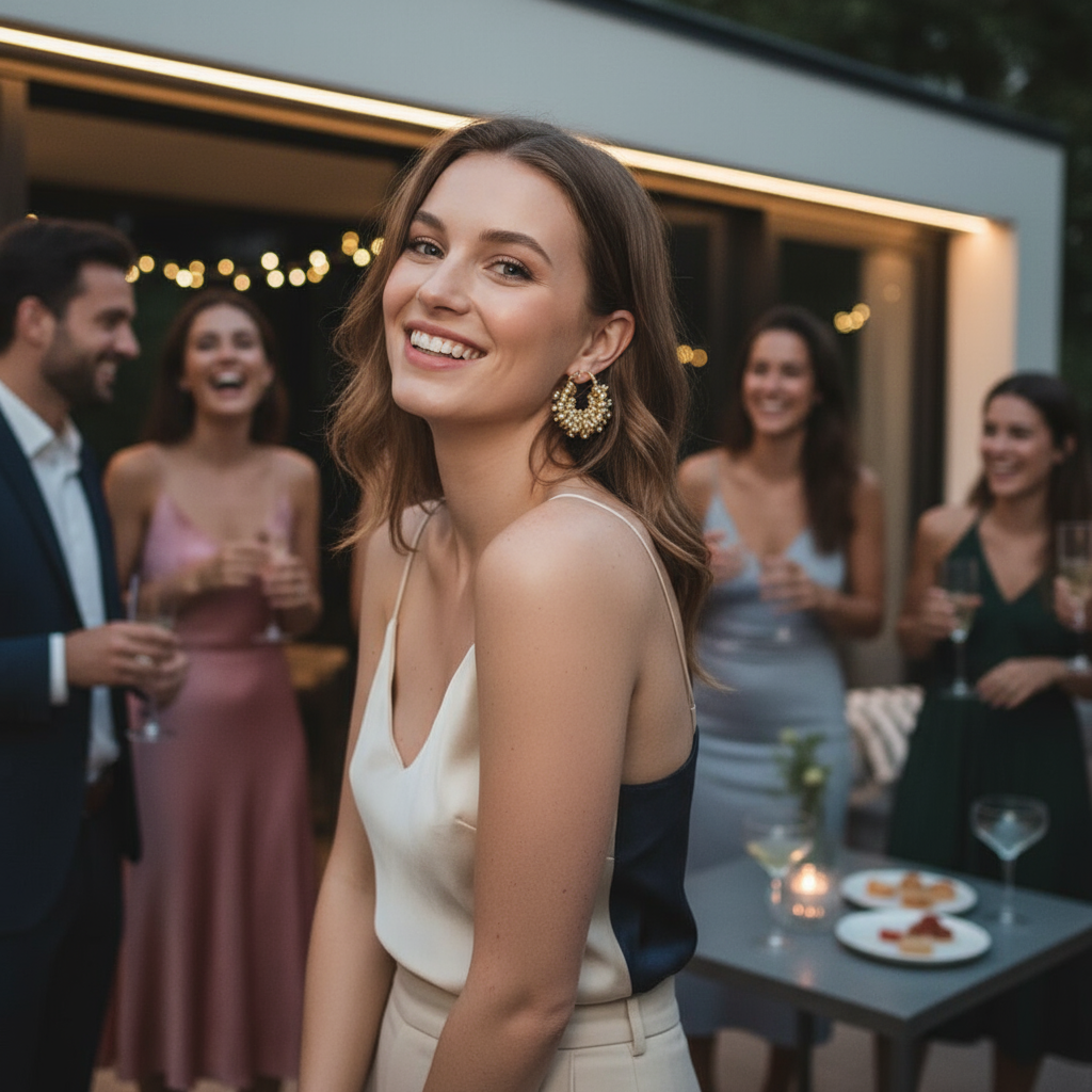 Luxury Gold Plated Crystal Hoop Earrings - Textured Wave Design