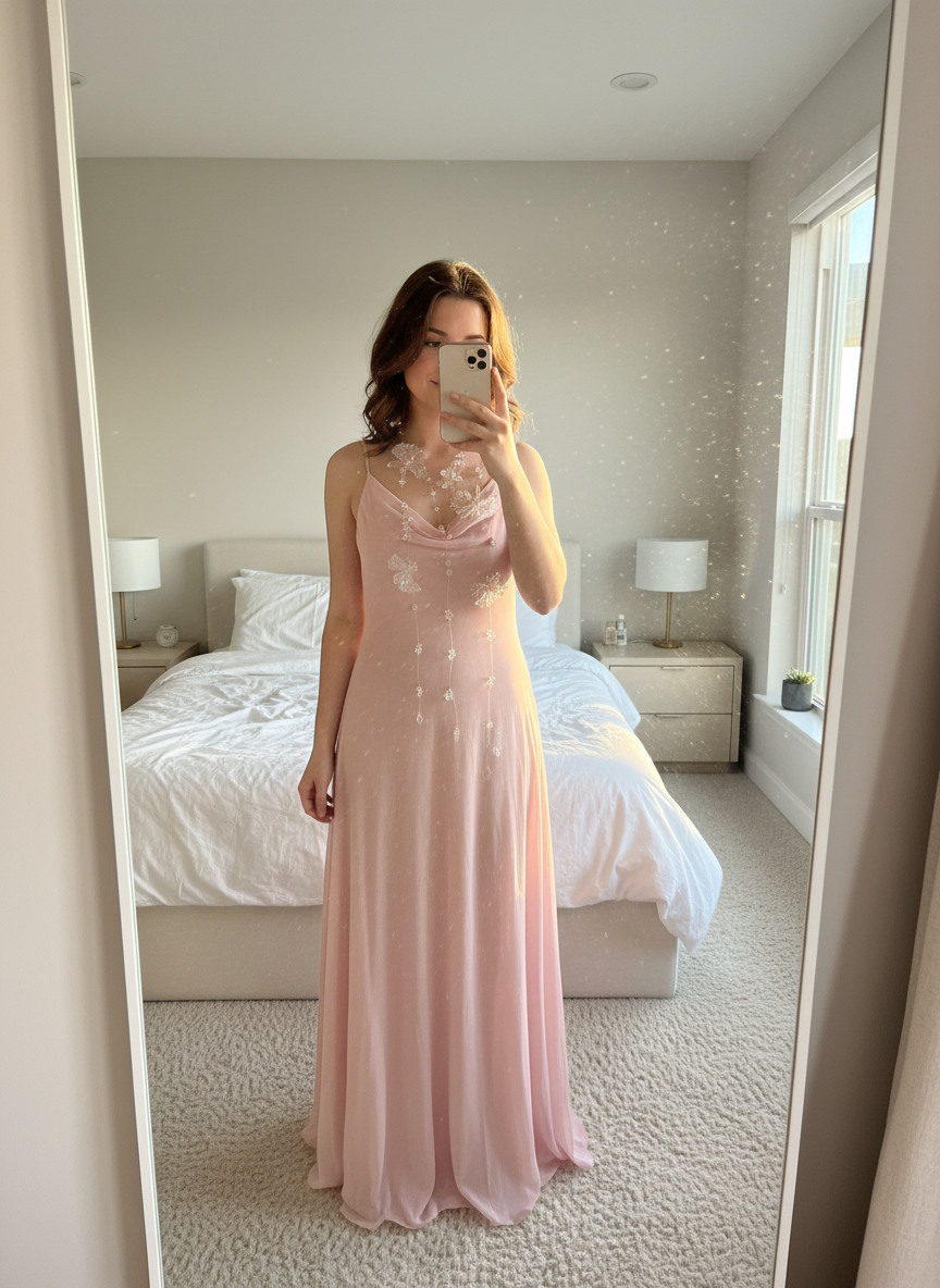 Crystal Flower Angel Necklace Statement Jewelry for Women - Transparent Cascading Beads Wedding Bridal Choker