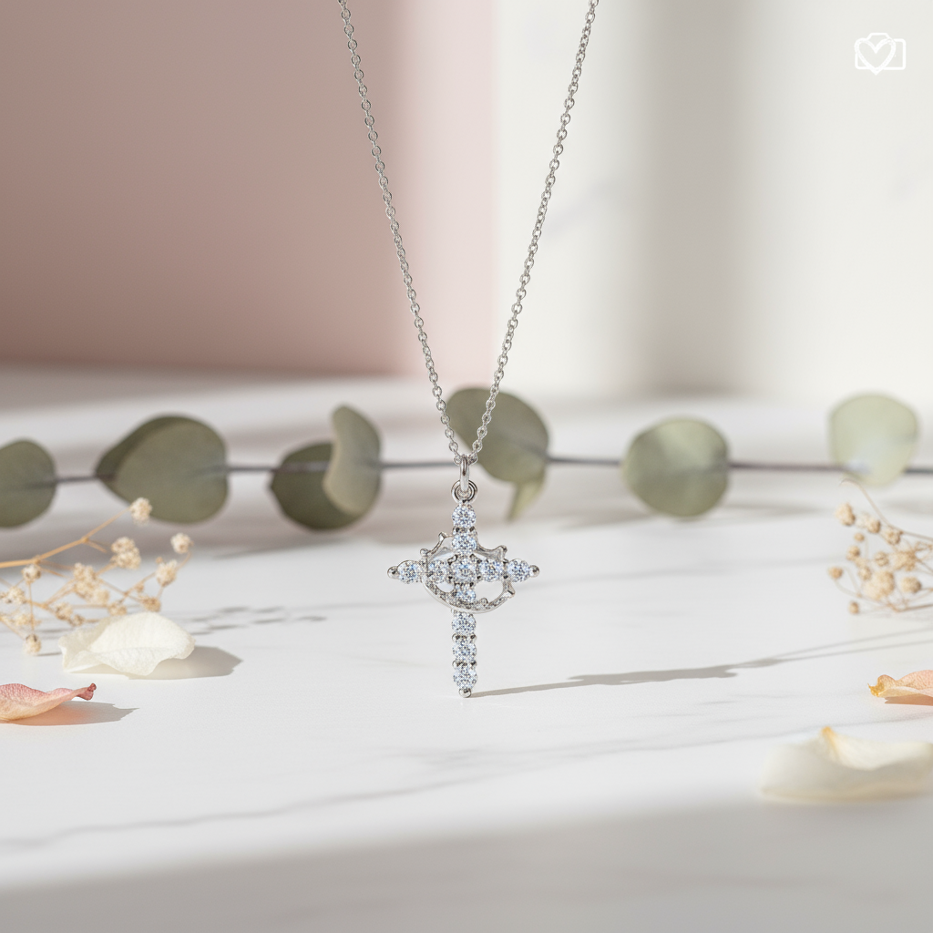 Instagram风格十字架项链产品图