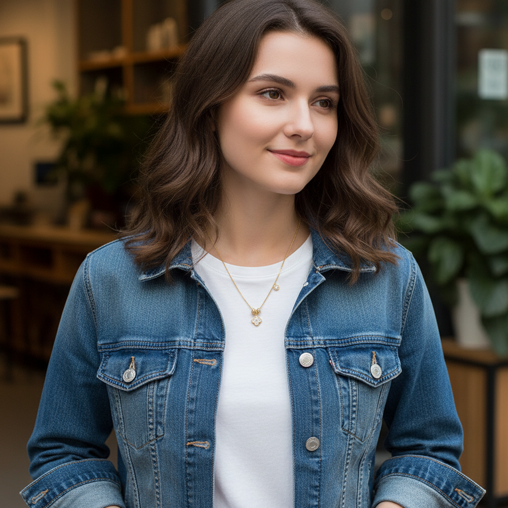 Gold Clover Necklace for Women with Gift Box - Delicate Crystal Pendant Necklace Lucky Charm Jewelry Birthday Gifts