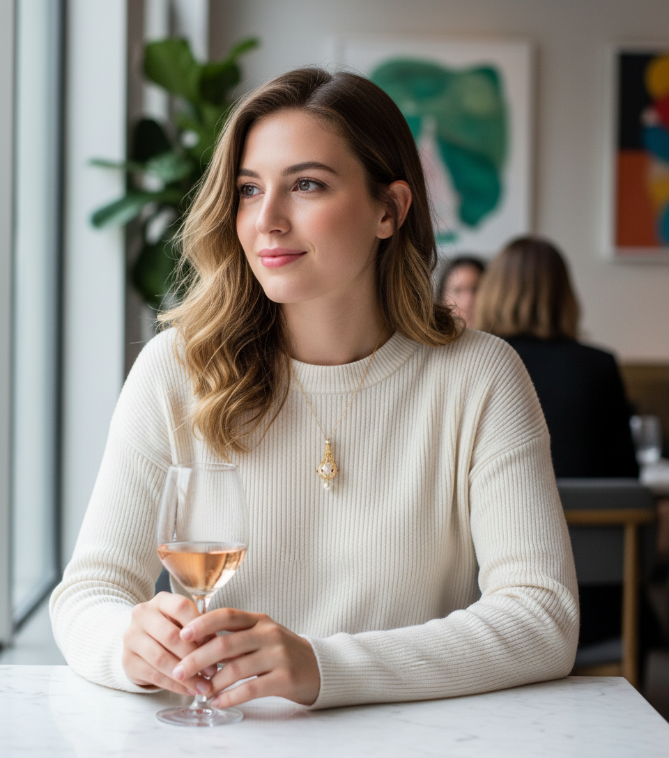 Luxury Openwork Pearl Pendant Necklace - Removable Design with Zirconia Accents