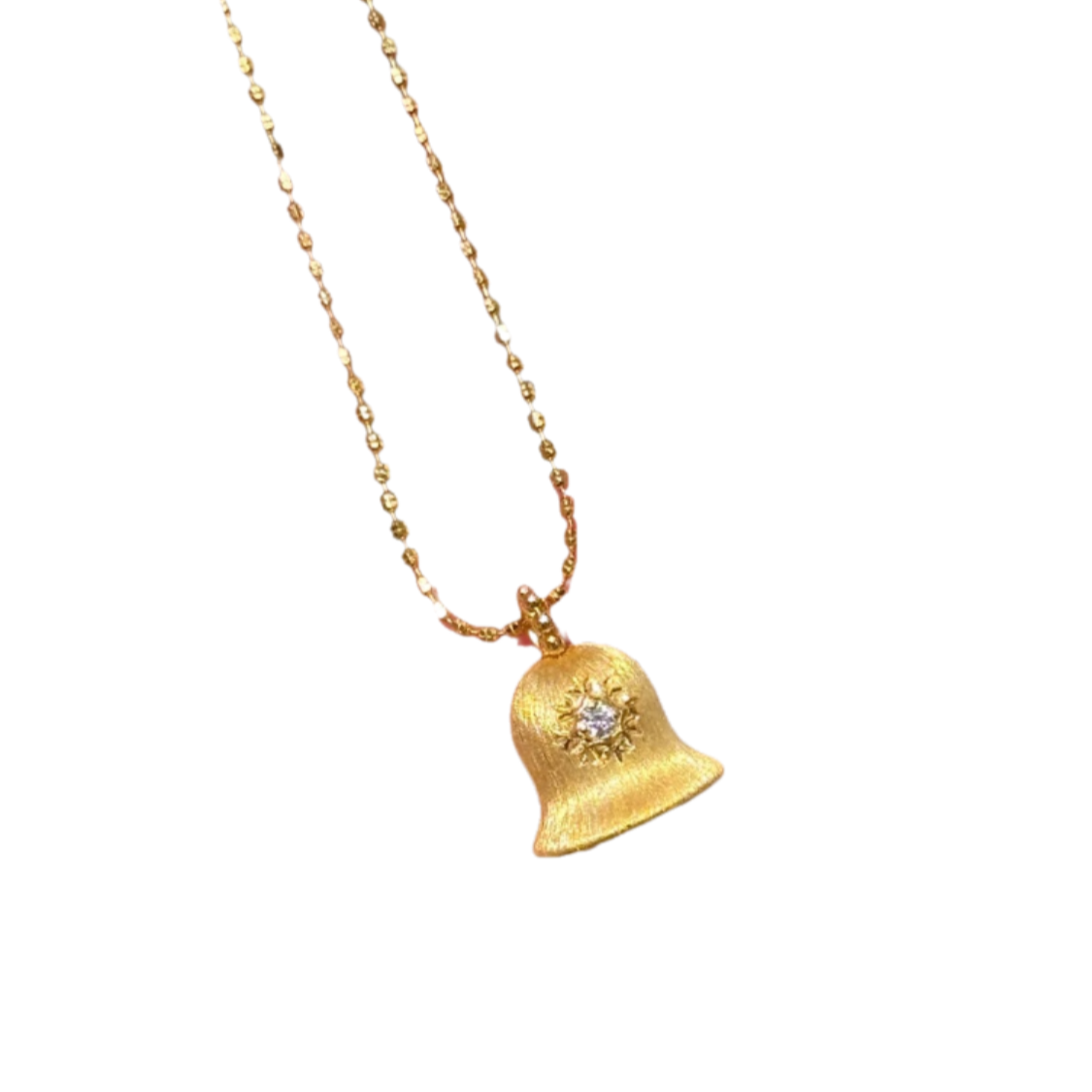 Wish Bell Pendant Necklace Lucky Charm Italian Craft  Women Jewelry